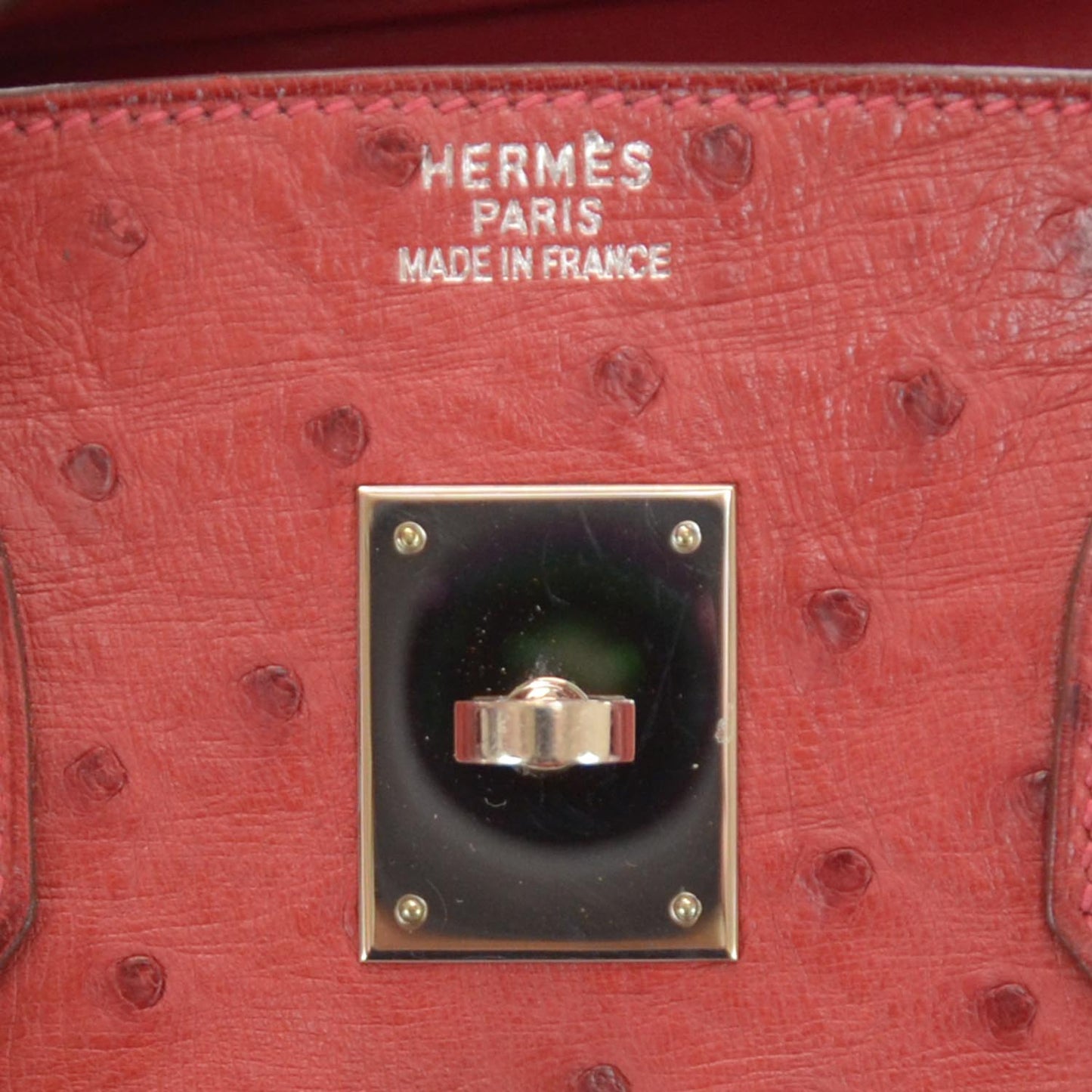 Ostrich Birkin 35 Rouge Vif
