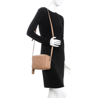 Gucci Pebbled Calfskin Small Soho Disco Bag Rose Beige 2 of 8