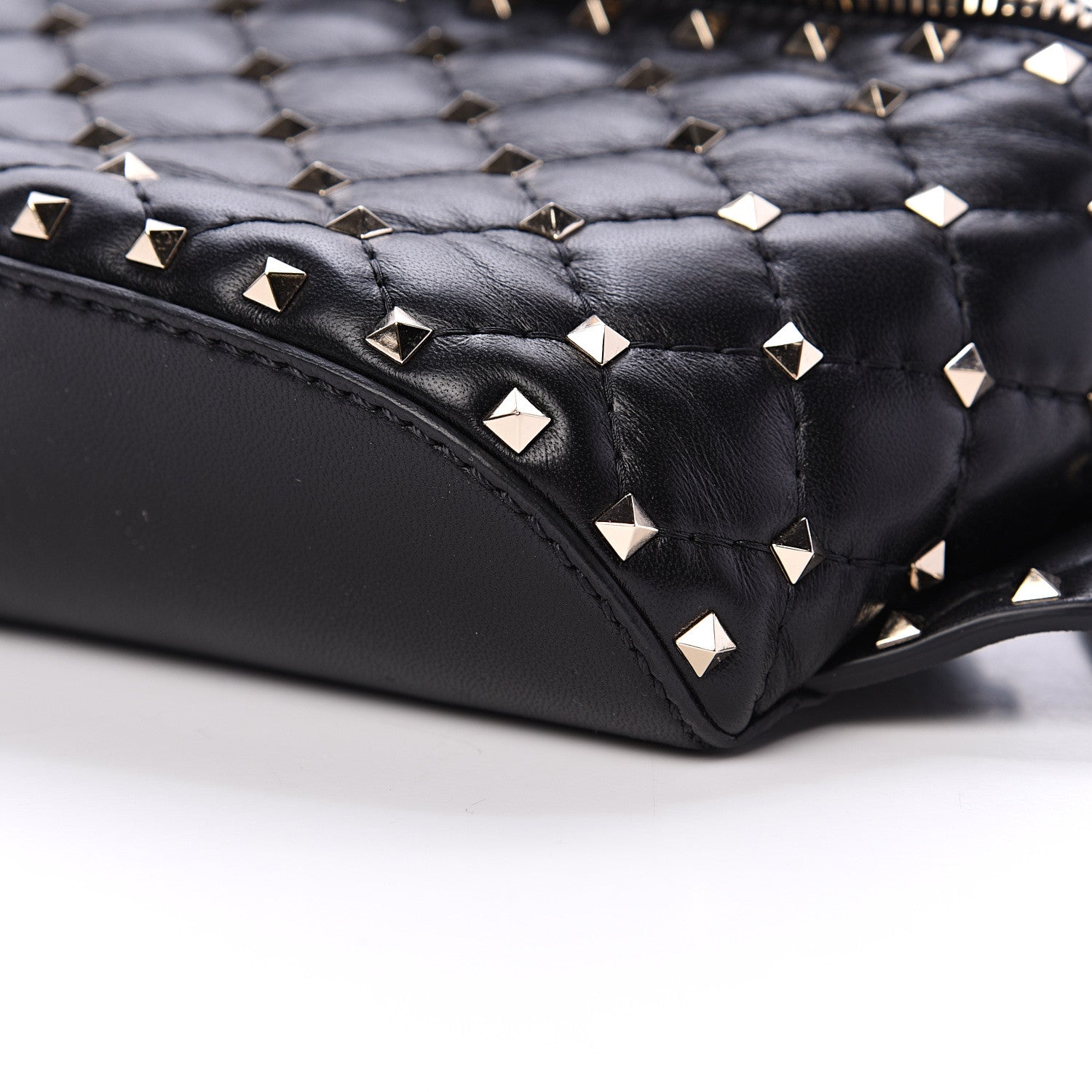 Valentino Garavani Lambskin Rockstud Spike Belt Bag 75 Black 8 of 8