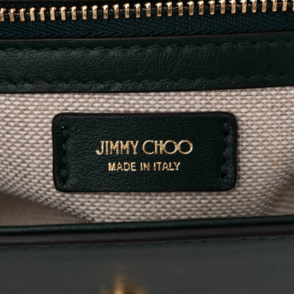 Jimmy Choo Calfskin Diamond Top Handle Crossbody Bag Green 6 of 12