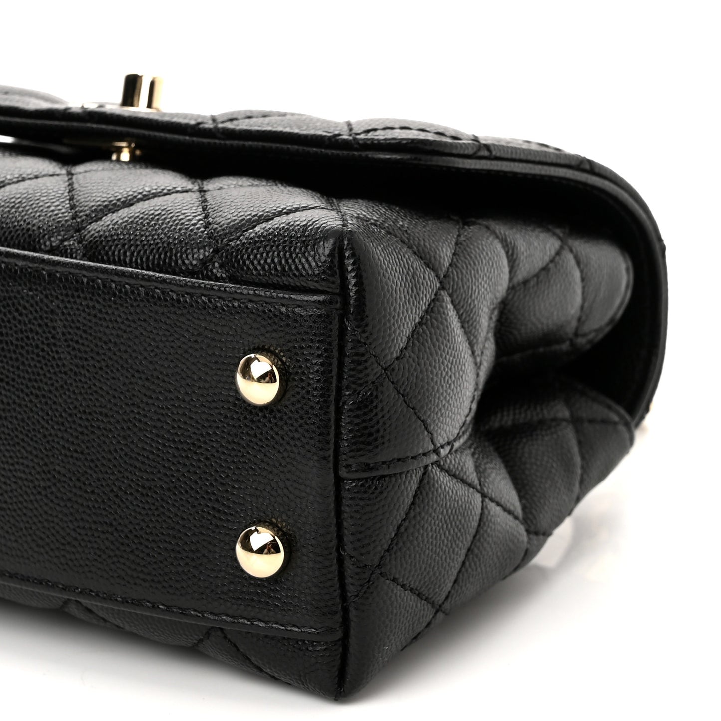 Caviar Quilted Extra Mini Coco Handle Flap Black