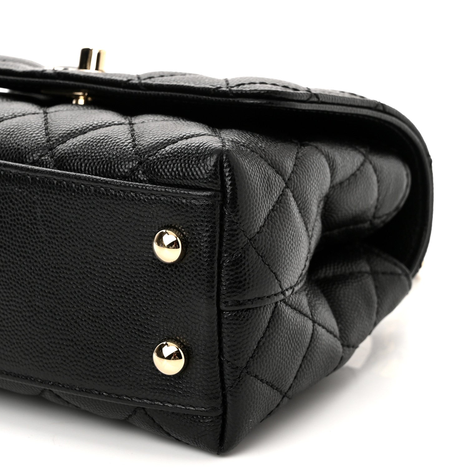 Chanel Caviar Quilted Extra Mini Coco Handle Flap Black 10 of 11