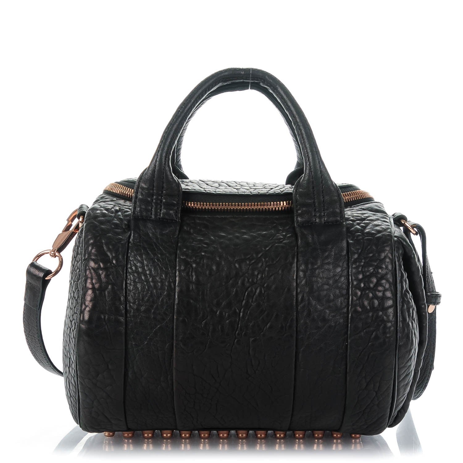 Alexander Wang Pebbled Lambskin Rockie Black Rose Gold Hardware 1 of 7