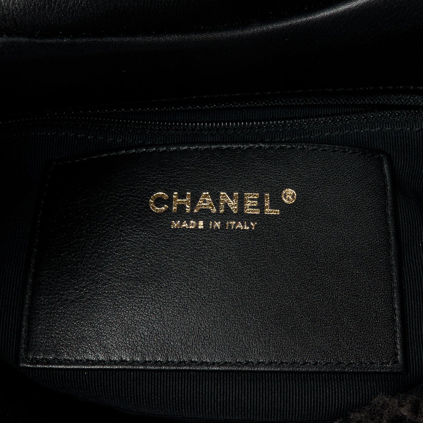 Shearling Quilted Hobo Black