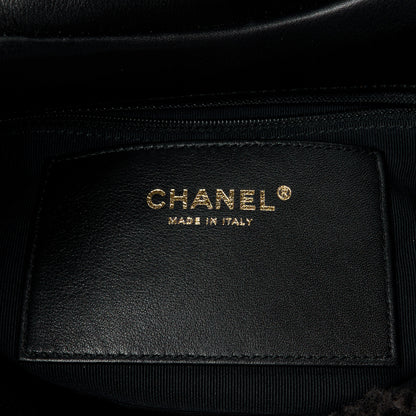 Chanel Shearling Quilted Hobo Black 6 of 12