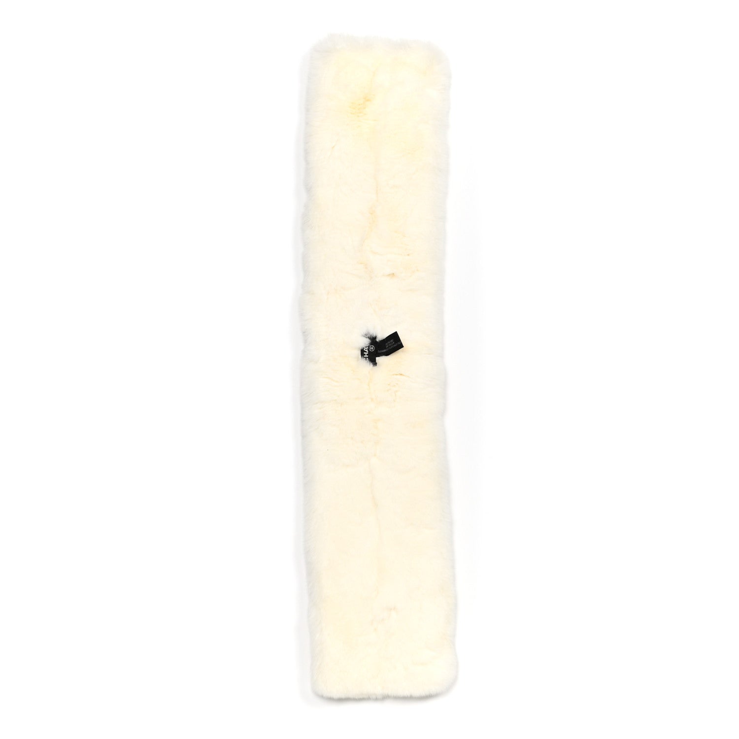Chanel Rabbit Fur CC Scarf White 3 of 4
