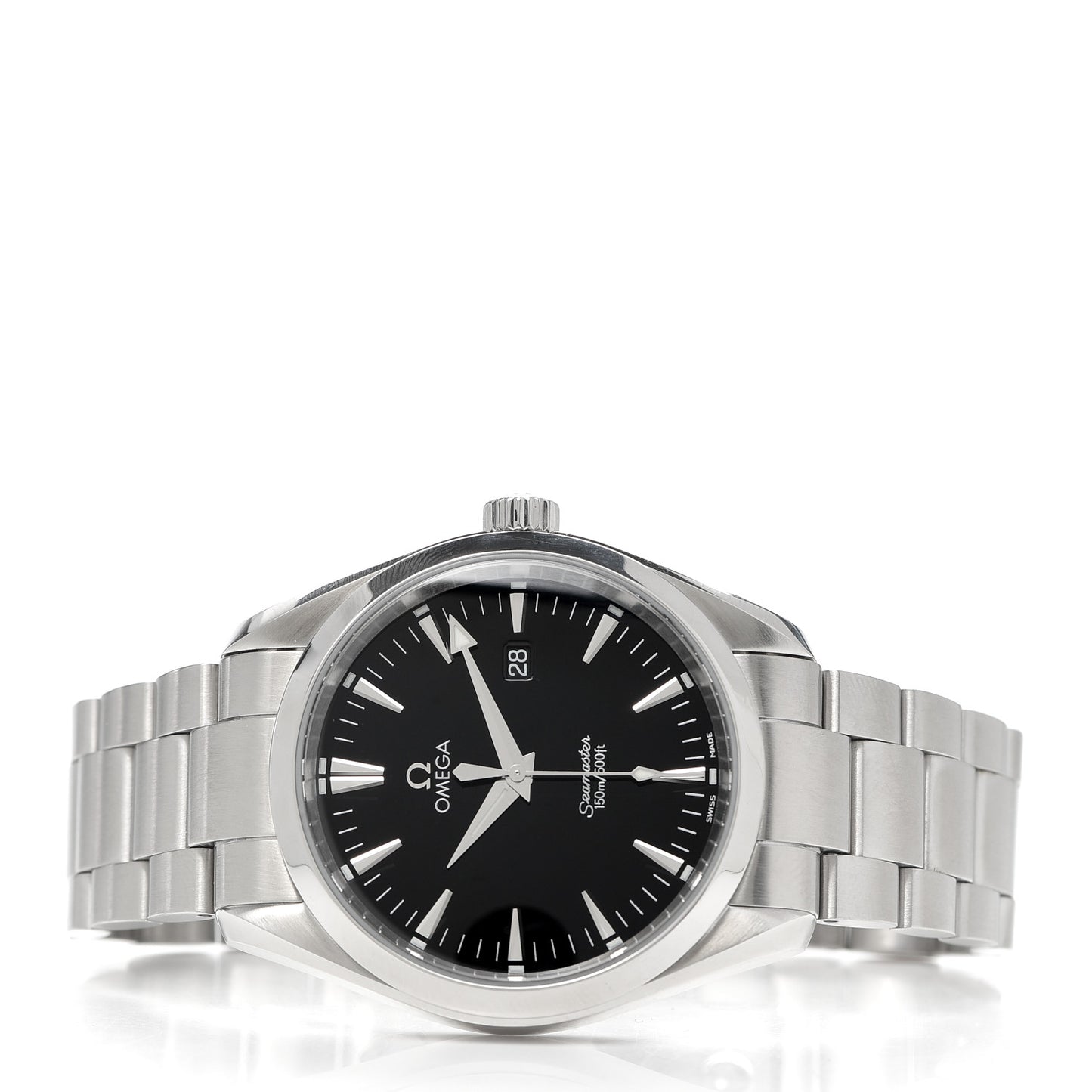 Stainless Steel 39mm Seamaster Aqua Terra Quartz Watch Black 2517.50