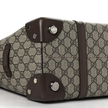 Gucci GG Supreme Monogram Textured Dollar Calfskin Medium Detail Tote Beige Ebony New Acero 8 of 9