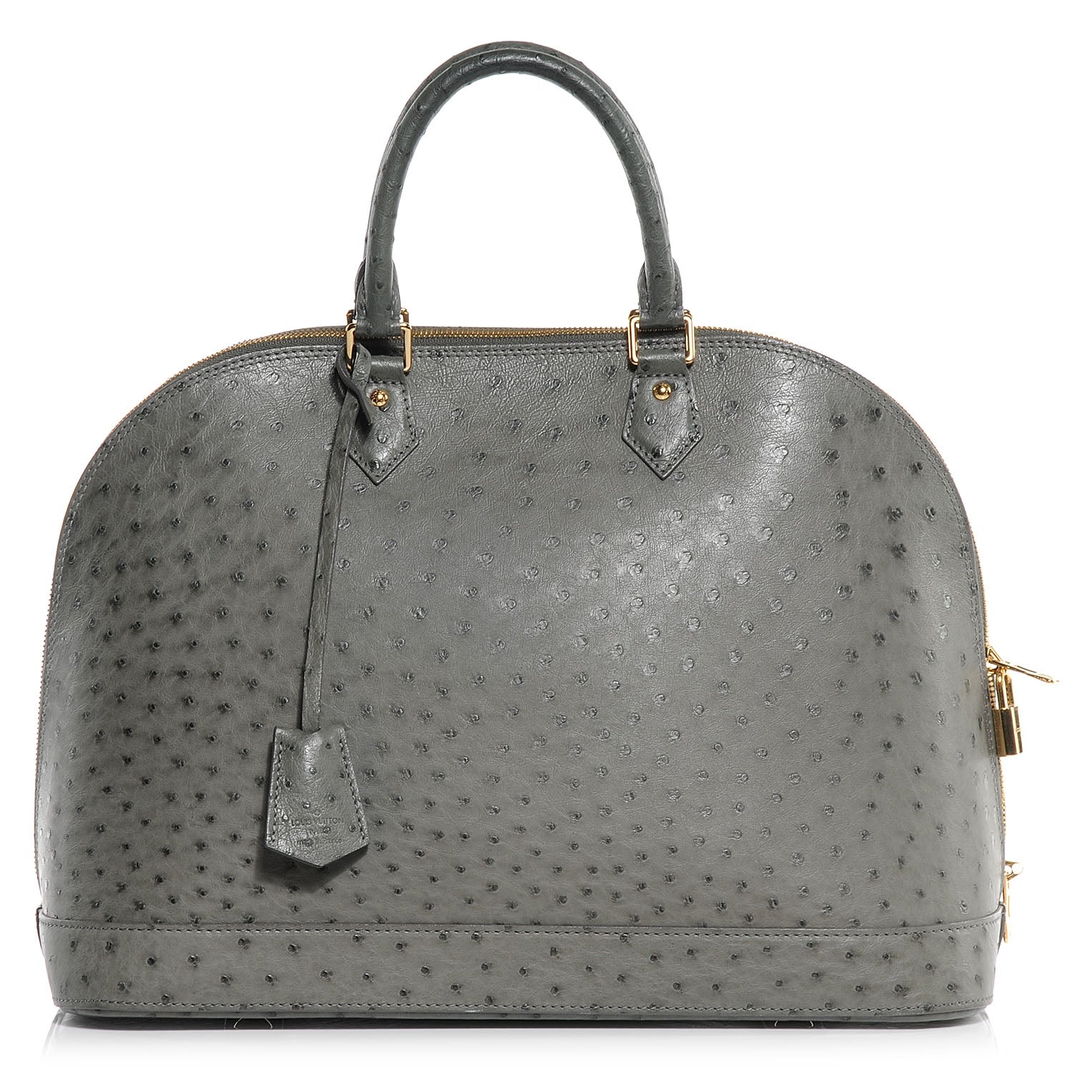 Louis Vuitton Ostrich Alma MM Gris 1 of 7