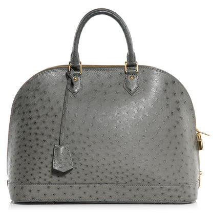 Louis Vuitton Ostrich Alma MM Gris 1 of 7