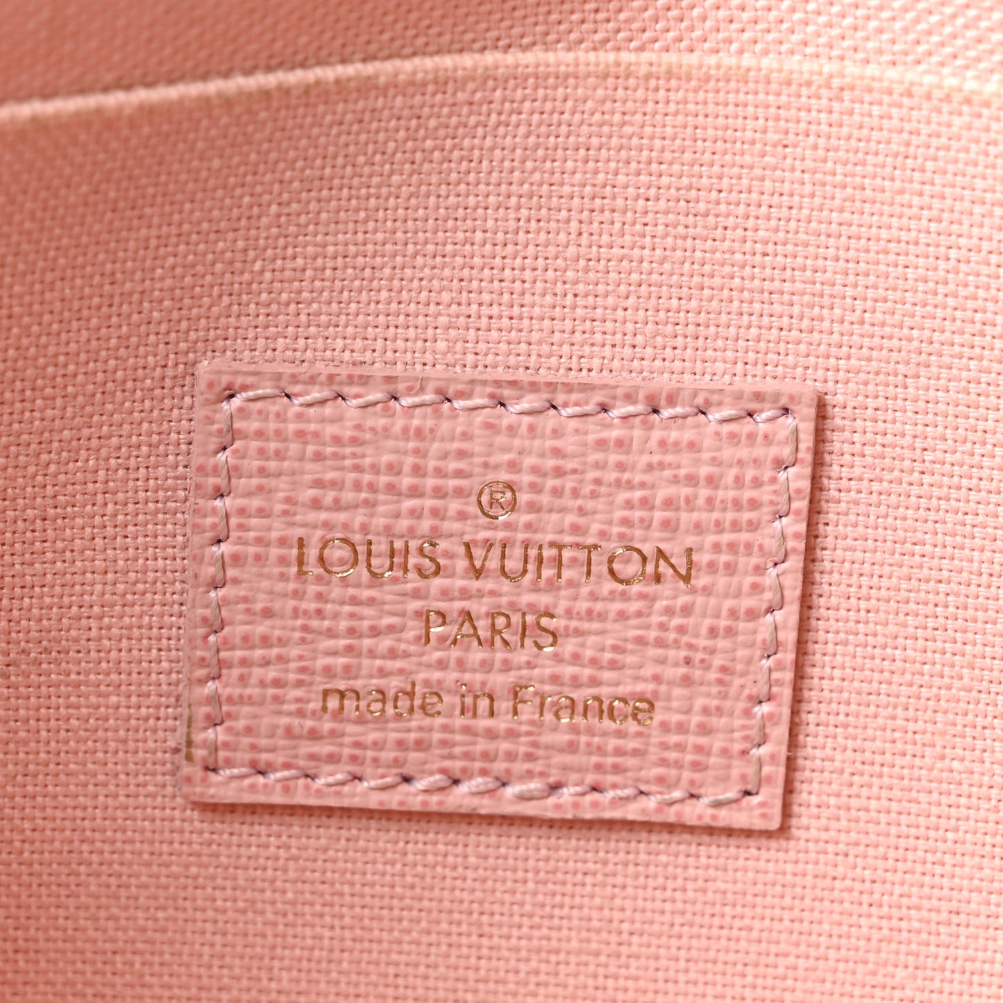 Damier Azur Pochette Felicie Chain Wallet Rose Ballerine