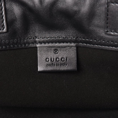 Gucci Calfskin Logo Drawstring Backpack Black 9 of 11