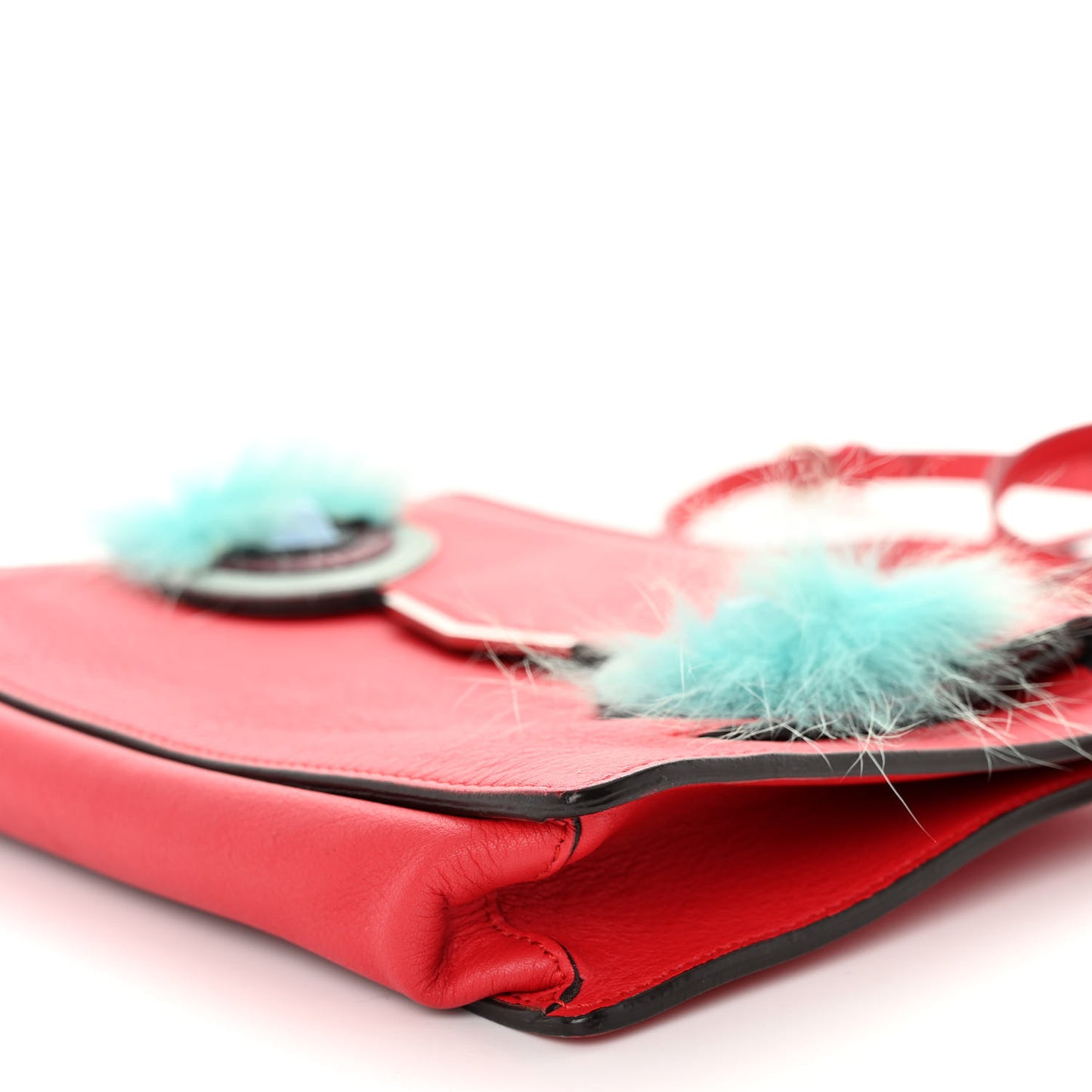 Vitello Dolce Fox Elaphe Ayers Hypnoteyes Min 2Jours Pouch Papavero Turchese Multicolor