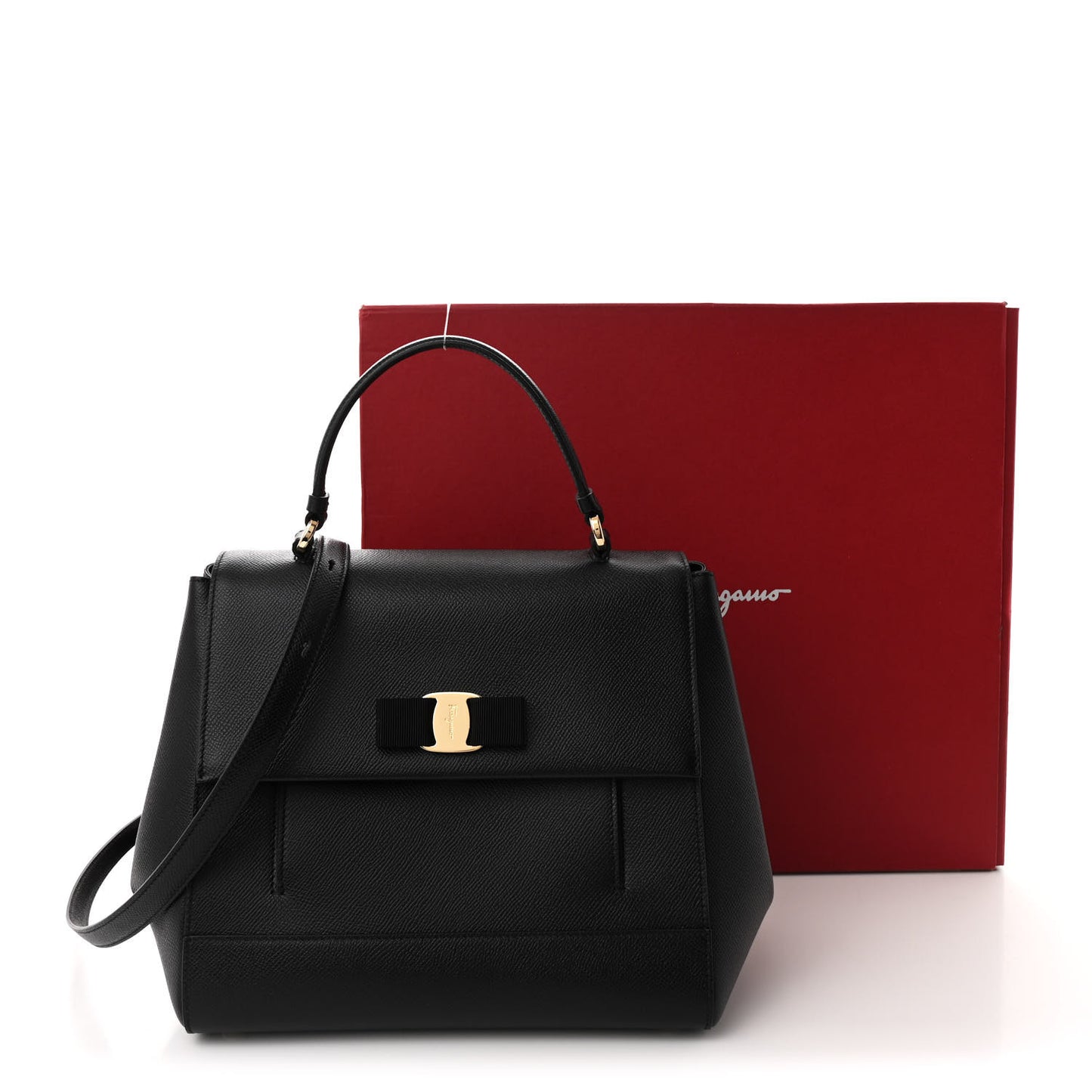 Pebbled Calfskin Carrie O Shoulder Bag Black