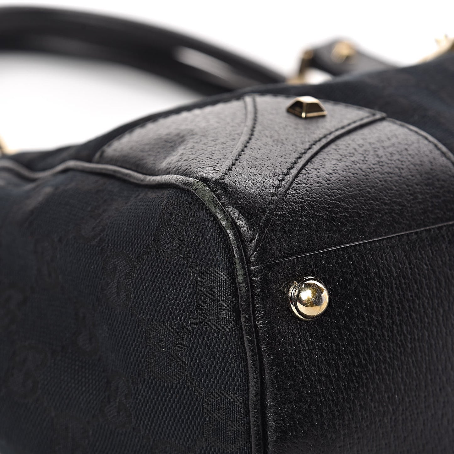Monogram Calfskin Large Bardot Tote Black