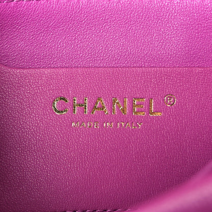 Chanel Caviar Quilted Mini Top Handle Flap Dark Pink 6 of 12