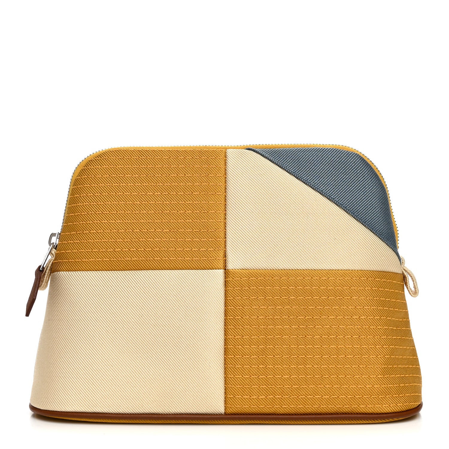 Hermes Silk Cotton Canvas Mini Bolide Hippique Case Ocre 1 of 7
