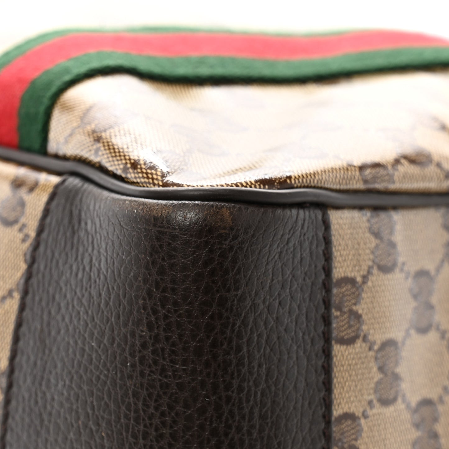 Crystal Monogram Web Large Carry On Duffle Bag Brown