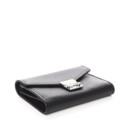 MCM Grained Calfskin Compact Wallet Black 4 of 7