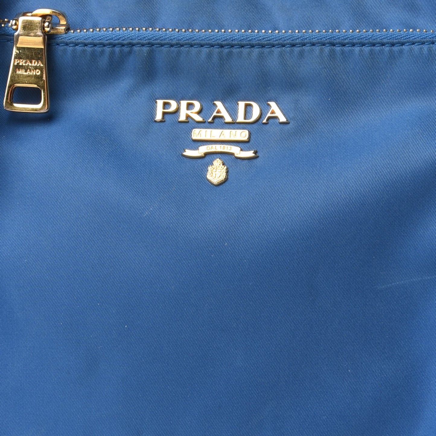 Tessuto Nylon Saffiano Crossbody Bag Cobalto