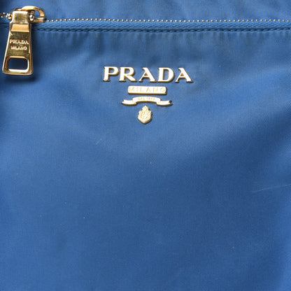 Prada Tessuto Nylon Saffiano Crossbody Bag Cobalto 8 of 11