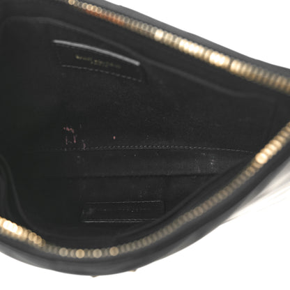 Saint Laurent Calfskin Matelasse Chevron Monogram A5 Wristlet Black 5 of 9