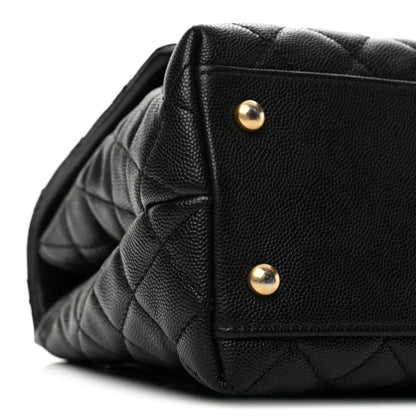 Chanel Caviar Quilted Small Coco Handle Flap Black 9 of 14