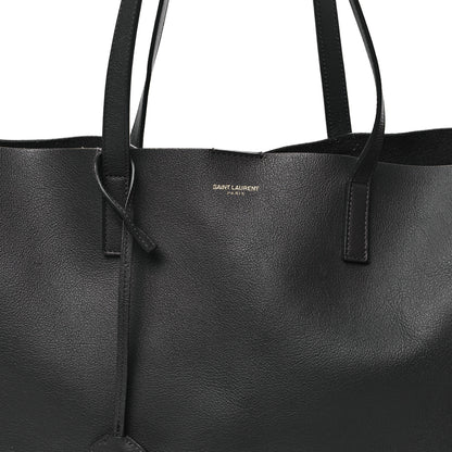 Saint Laurent Calfskin Large Shopping Tote Coal 9 of 11