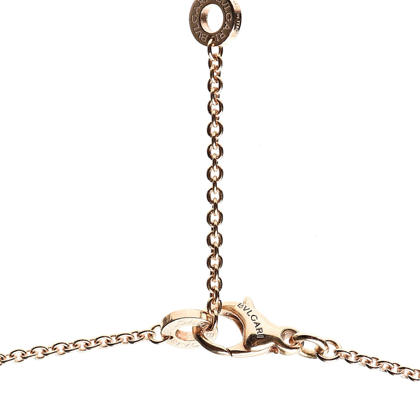 18K Rose Gold White Ceramic B.Zero1 Pendant Necklace