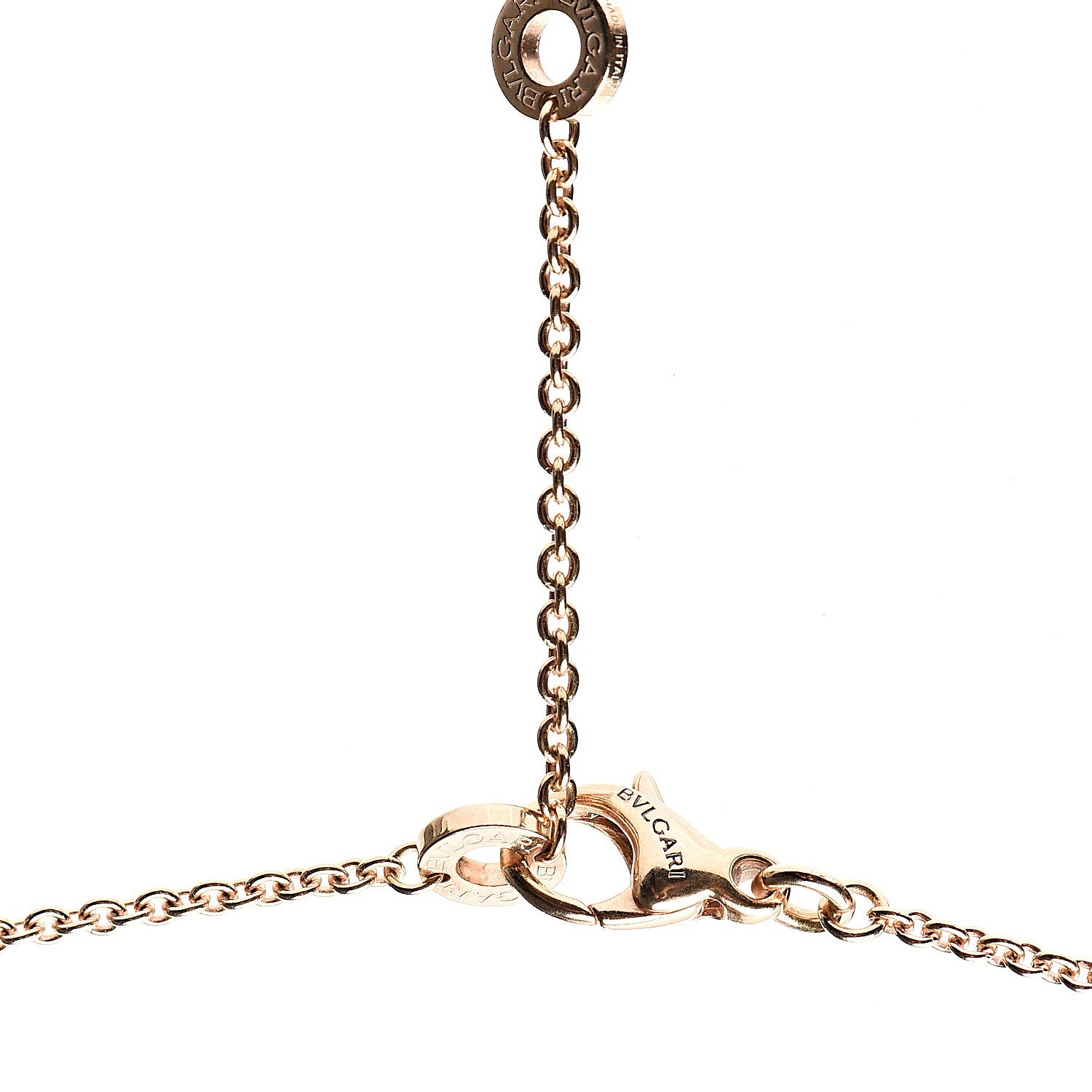 Bulgari 18K Rose Gold White Ceramic B.Zero1 Pendant Necklace 4 of 5