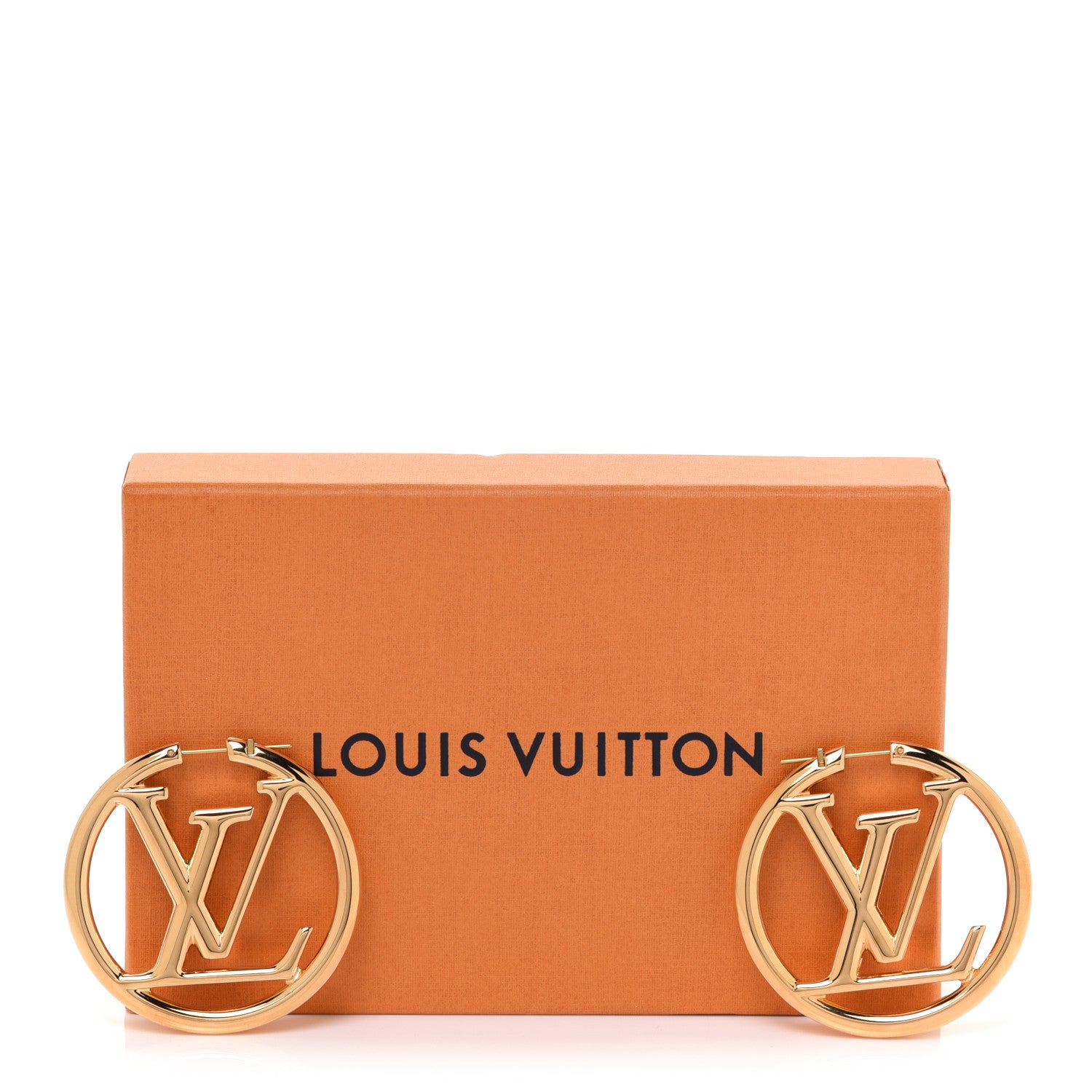 Louis Vuitton Metal Louise Hoop Earrings Gold 5 of 5