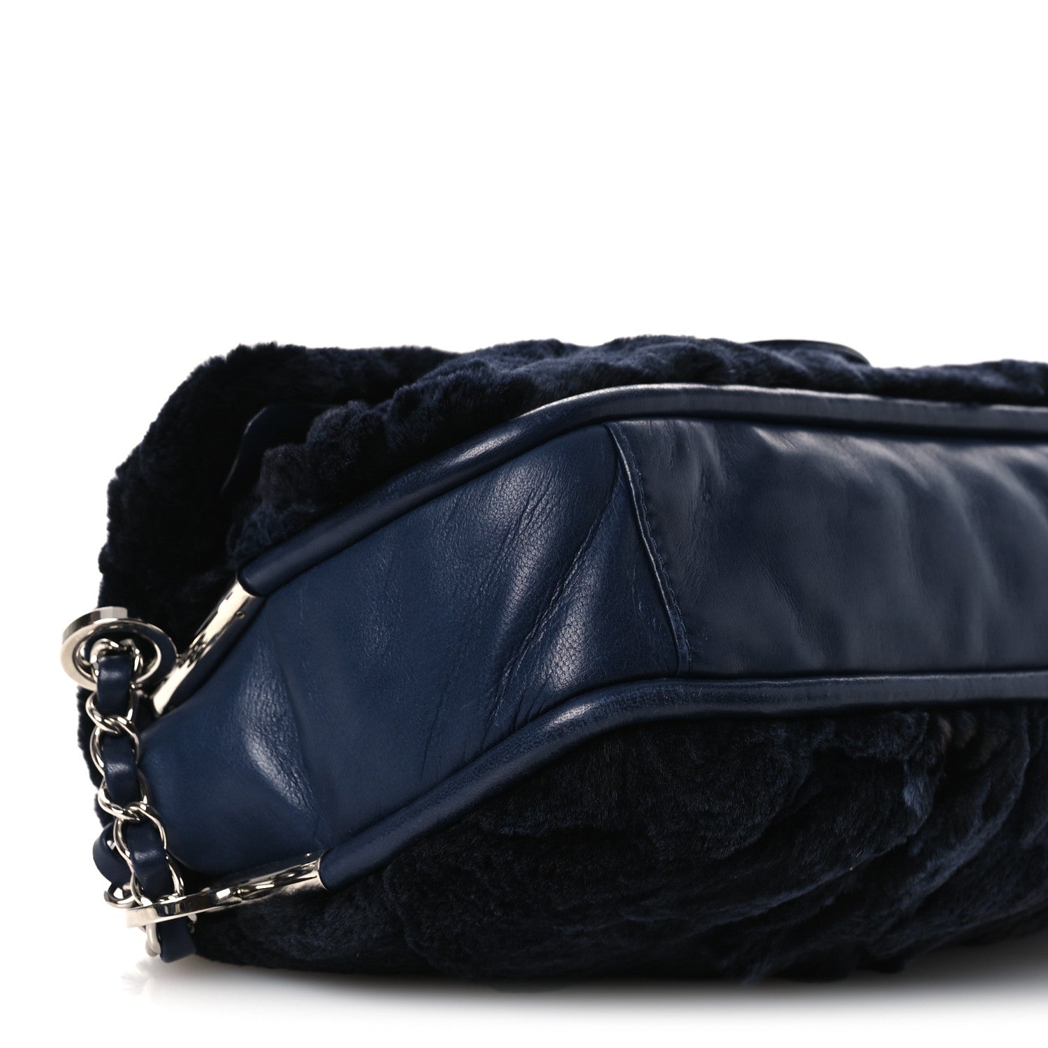 Chanel Lapin Rabbit Fur Flap Blue 9 of 10