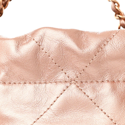 Chanel Metallic Calfskin Quilted Mini Chanel 22 Copper 8 of 10