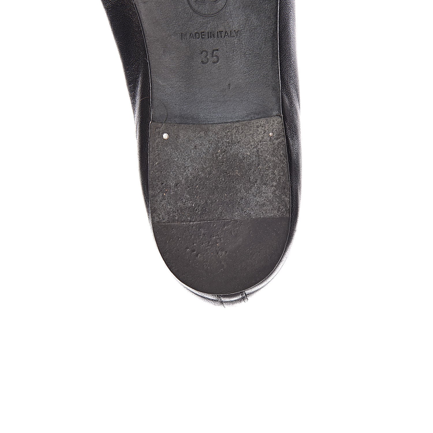 Chanel Lambskin Patent CC Cap Toe Ballerina Flats 35 Black 13 of 14