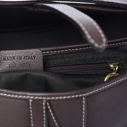 Christian Dior Calfskin Saddle Bag Brown 9 of 10
