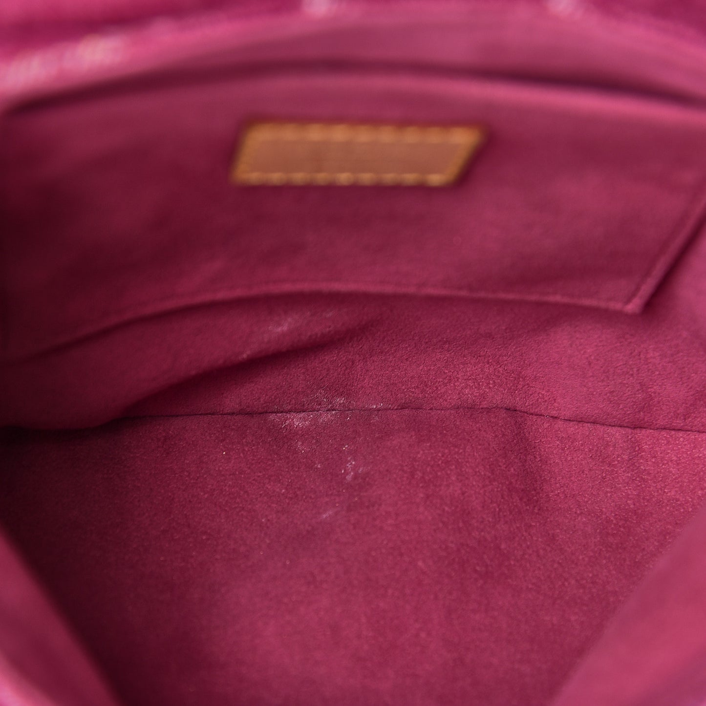 Monogram Denim Mini Pleaty Fuchsia