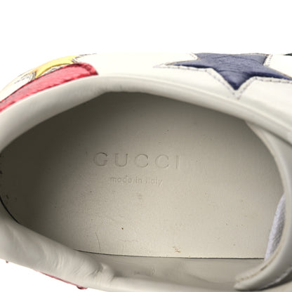 Gucci Calfskin Ayers Web Star Embroidered Womens Ace Sneakers 37 White Multi 9 of 17