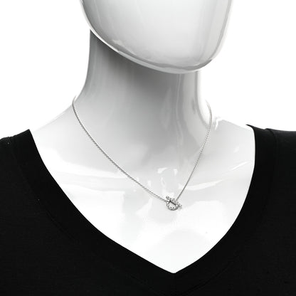 Hermes 18K White Gold Diamond Finesse Pendant Necklace 2 of 5