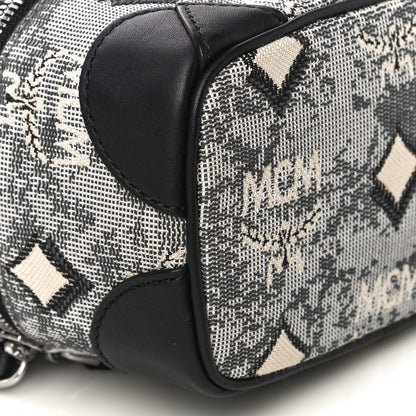 MCM Vintage Jacquard Monogram Rockstar Vanity Case Grey 7 of 8