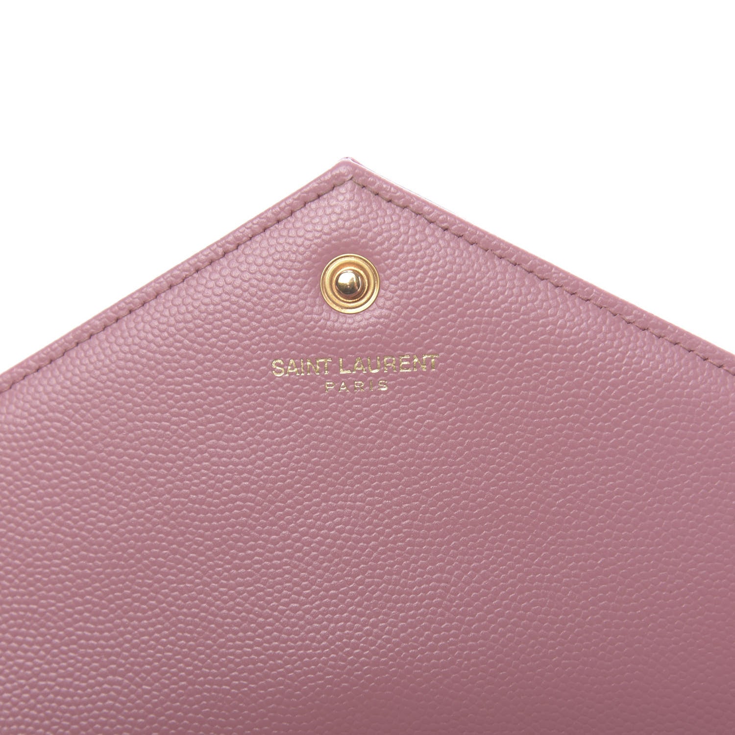 Saint Laurent Grain De Poudre Matelasse Chevron Monogram Chain Wallet Tender Pink 6 of 12