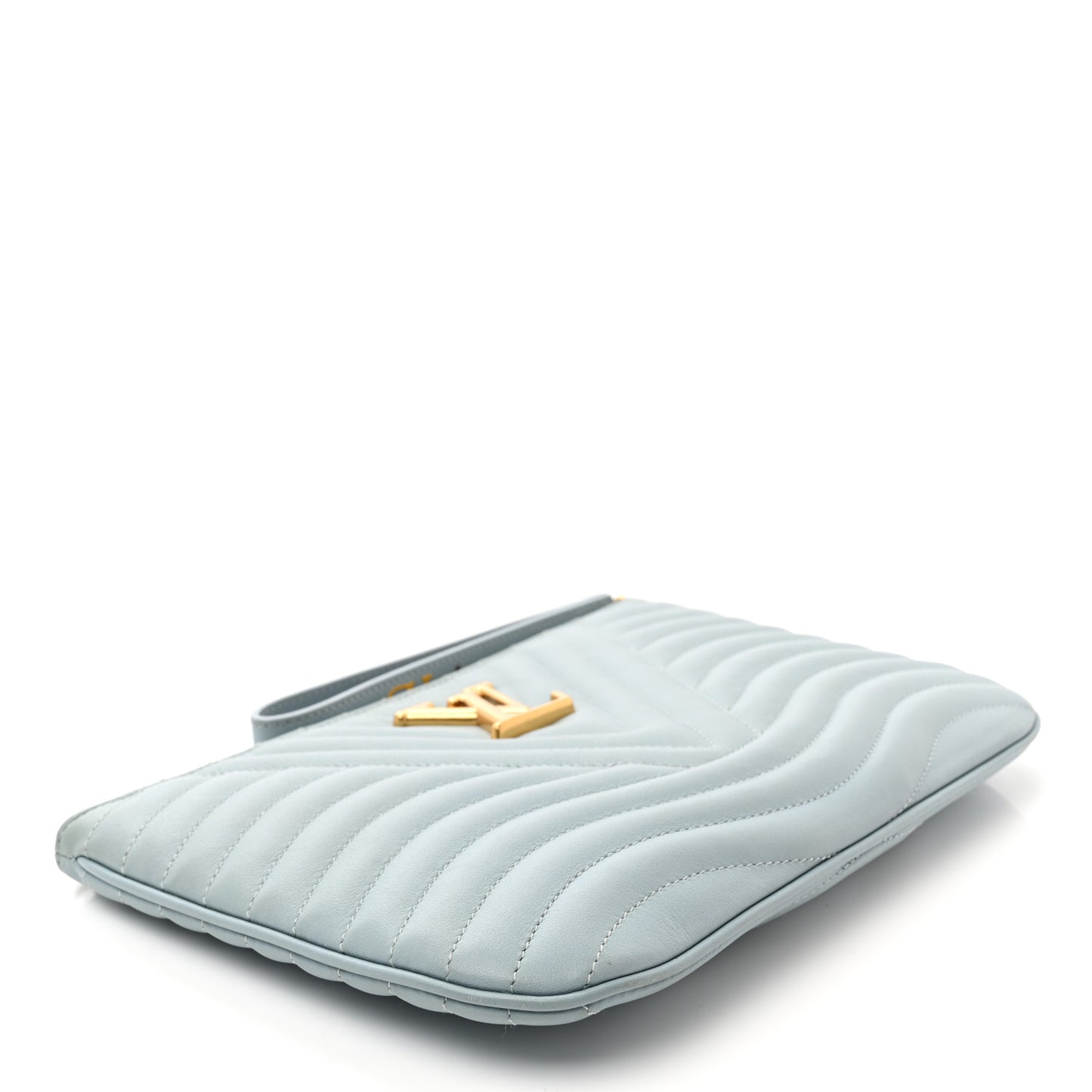 Calfskin New Wave Zipped Pochette Porcelain Blue