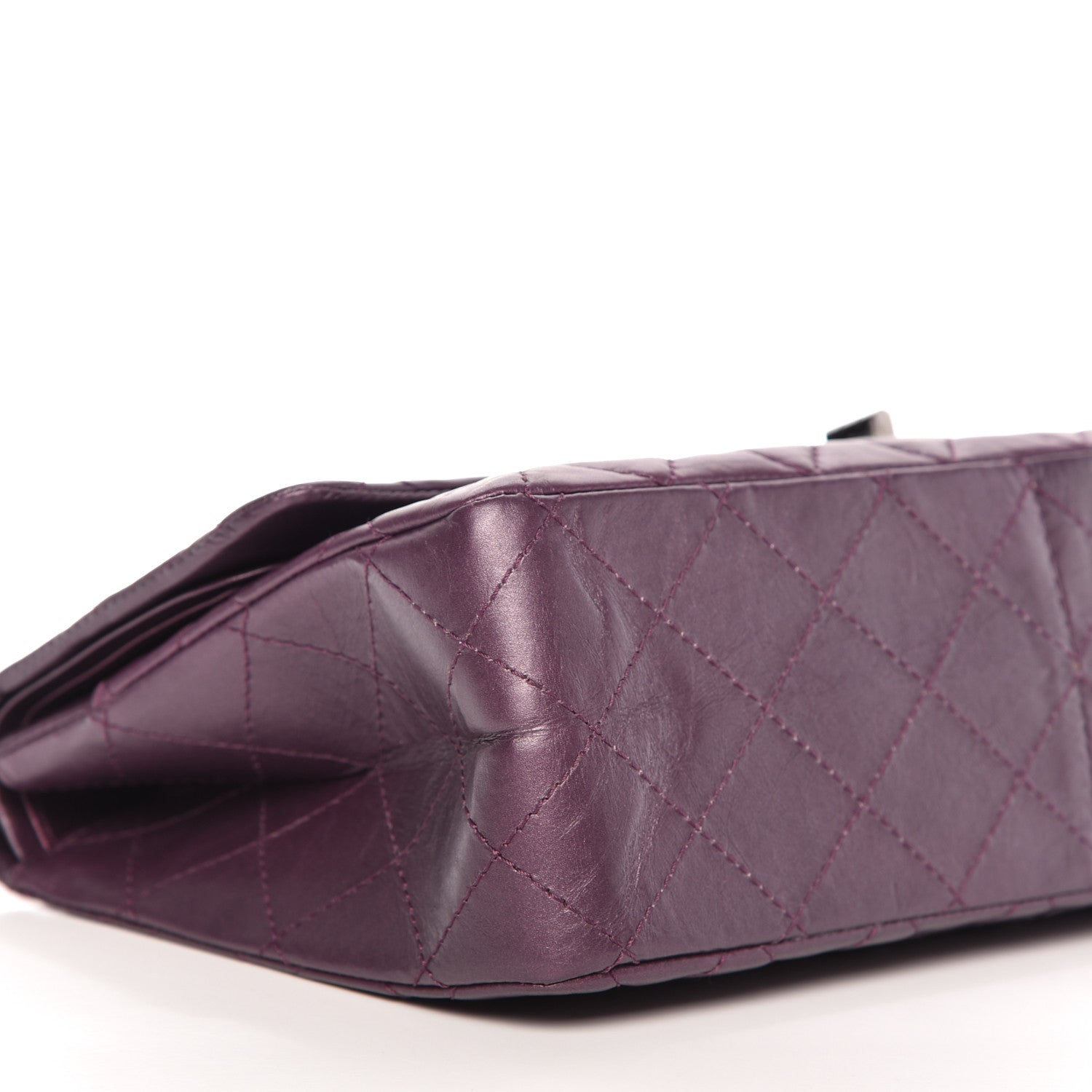 Chanel Aged Calfskin Quilted 2.55 Reissue 227 Flap Purple 6 of 9