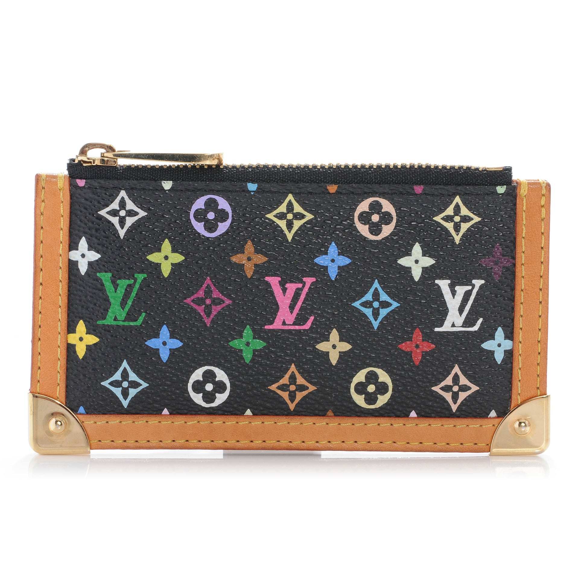 Louis Vuitton Monogram Multicolor Key Pouch Black 1 of 6