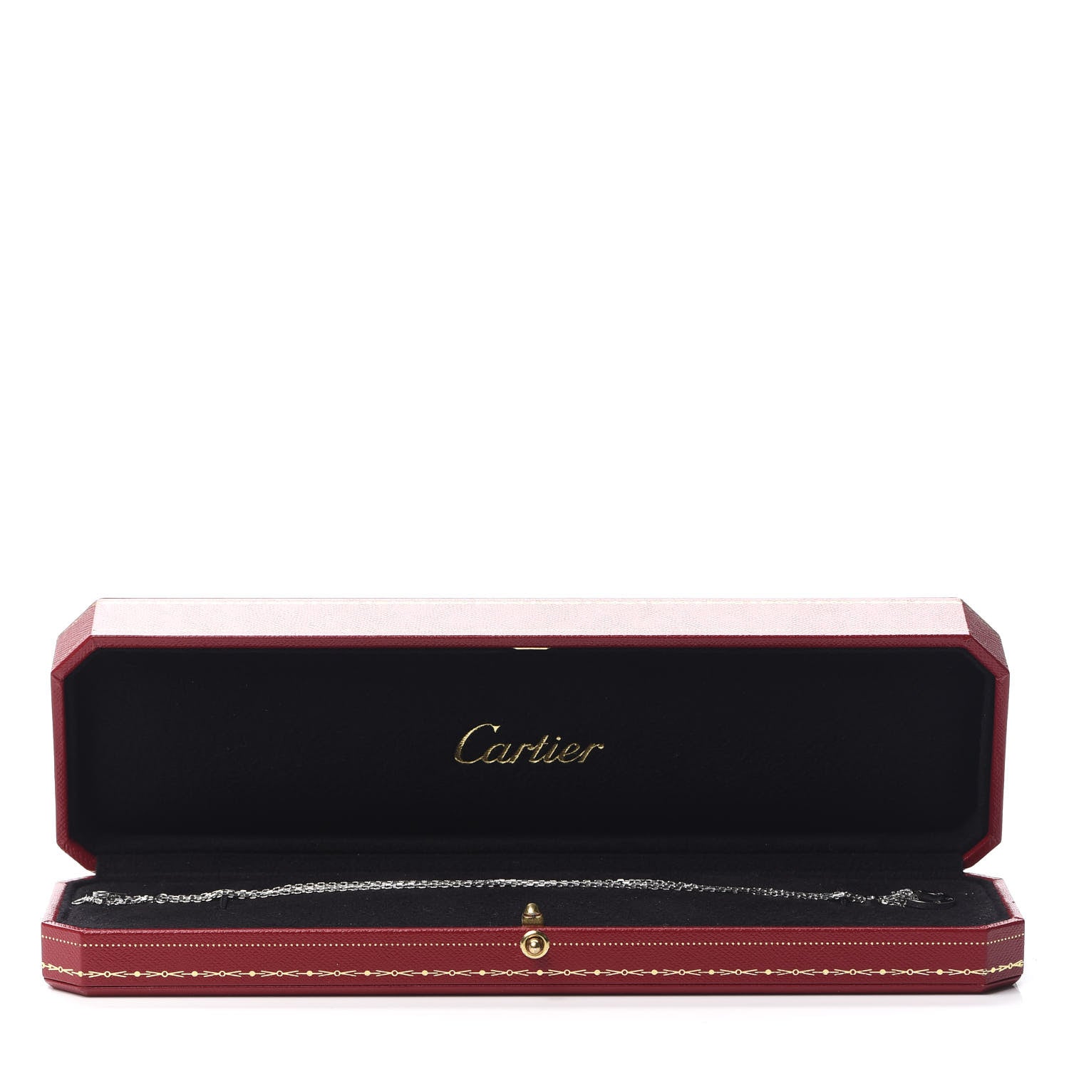 Cartier 18K White Gold 2 Diamond LOVE Necklace 7 of 7