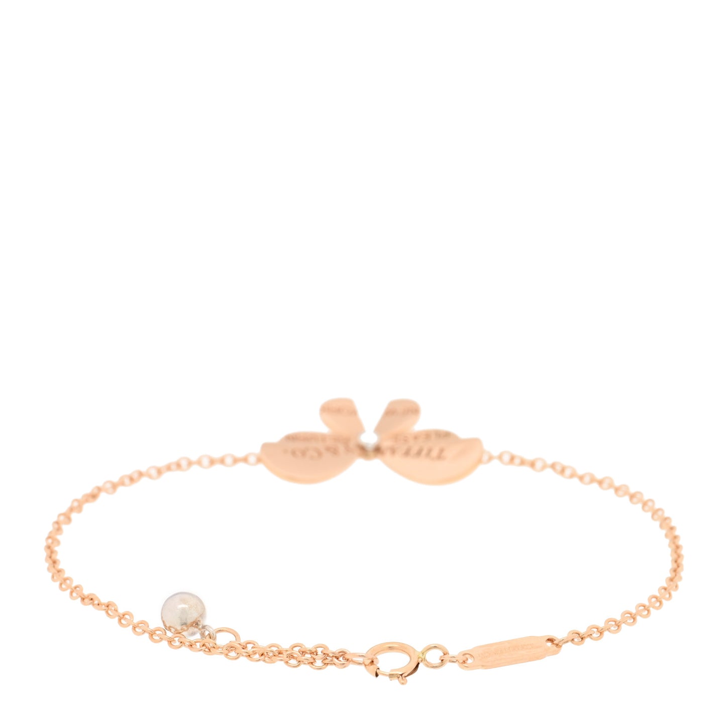 18K Rose Gold Sterling Silver Return to Tiffany Love Bugs Butterfly Bracelet
