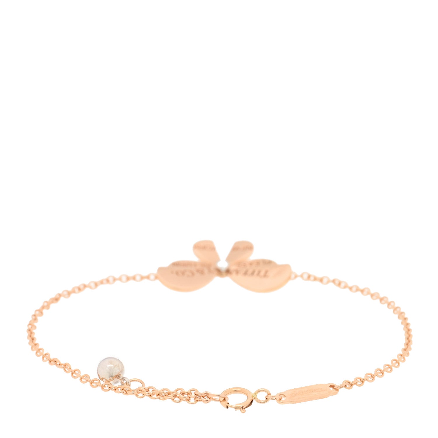 Tiffany 18K Rose Gold Sterling Silver Return to Tiffany Love Bugs Butterfly Bracelet 2 of 3
