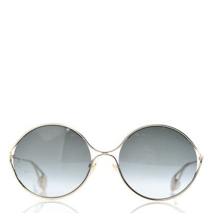 Gucci Metal Round Pearl Tip Sunglasses GG0253S Gold 3 of 7
