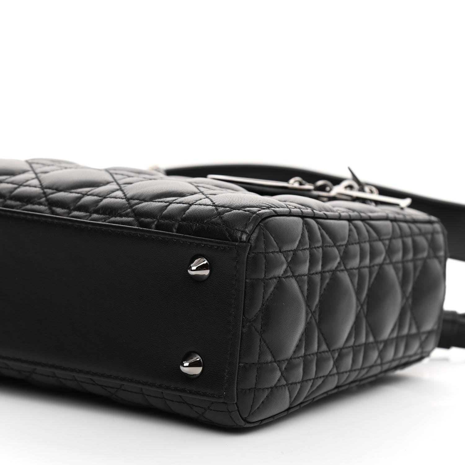 Christian Dior Lambskin Cannage Small Lucky Badges My Lady Dior Black 9 of 9
