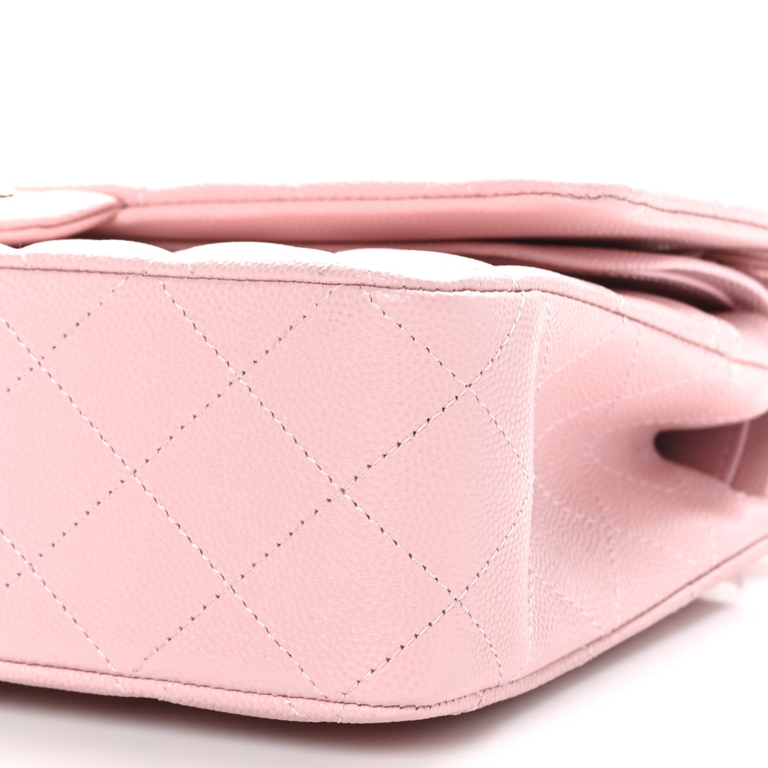 Chanel Caviar Quilted Medium Double Flap Light Pink 10 of 11