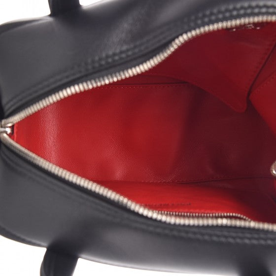 Shiny Day Calfskin XS Triangle Square Bag Black